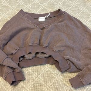 cropped urban outfitters crewneck